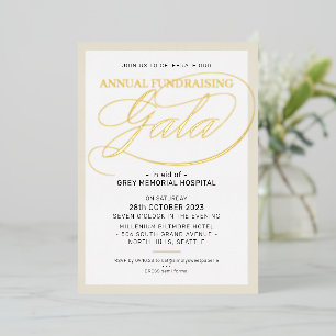FUNDRAISING-GALA elegantes Veranstaltungsdrehbuch Folieneinladung