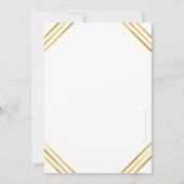 FUNDRAISING GALA Ereignis extravagante Goldrahmen Einladung (Rückseite)