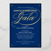 FUNDRAISING GALA extravagante Drehbuchführung I Folieneinladung (Vorderseite)