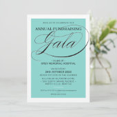 FUNDRAISING GALA Veranstaltung extravagante, elega Einladung (Stehend Vorderseite)