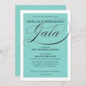 FUNDRAISING GALA Veranstaltung extravagante, elega Einladung (Vorne/Hinten)