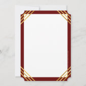 FUNDRAISING GALA Veranstaltung extravaganter Goldr Einladung (Rückseite)