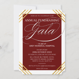 FUNDRAISING GALA Veranstaltung extravaganter Goldr Einladung