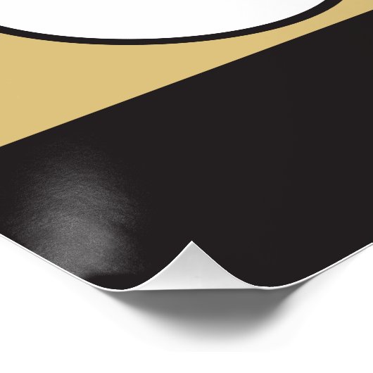 Fundraising Progress Chart Black Gold Poster (Ecke)