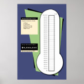 Fundraising-Thermometer einschließlich Datumspalte Poster (Vorne)