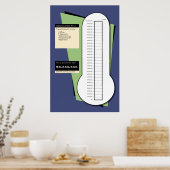 Fundraising-Thermometer einschließlich Datumspalte Poster (Küche)