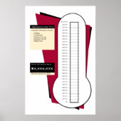 Fundraising-Thermometer in Rot Poster (Vorne)