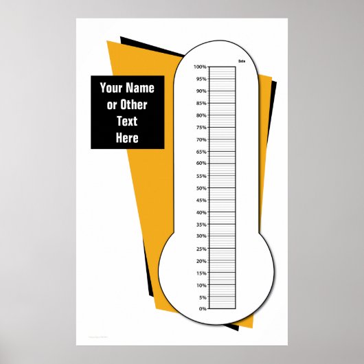 Fundraising-Thermometer nach Prozentanteil Poster (Vorne)
