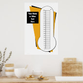 Fundraising-Thermometer nach Prozentanteil Poster (Küche)