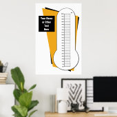 Fundraising-Thermometer nach Prozentanteil Poster (Heimbüro)