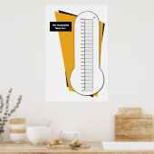 Fundraising-Thermometer nach Prozentanteil Poster (Küche)