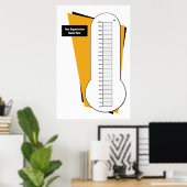 Fundraising-Thermometer nach Prozentanteil Poster (Heimbüro)