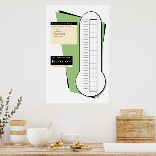Fundraising-Thermometer Poster (Küche)