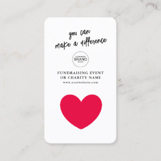 Fundraising-Wohltätigkeit Veranstaltung Spenden Lo Visitenkarte