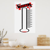 Fundraising-Ziel Thermometer BLANK Ziel Poster (Küche)