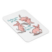 Fundus Cartoon Ferkel Happy Dance Magnet (Rechte Seite)