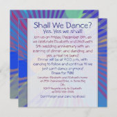 Fundus Colorful Dinner Tanz Jubiläum Einladung (Vorne/Hinten)