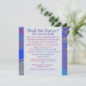 Fundus Colorful Dinner Tanz Jubiläum Einladung (Stehend Vorderseite)