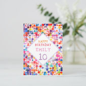 Fundus Colorful Watercolor Paint Blocks Kindergebu Postkarte (Stehend Vorderseite)