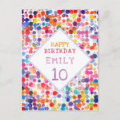 Fundus Colorful Watercolor Paint Blocks Kindergebu Postkarte (Vorderseite)