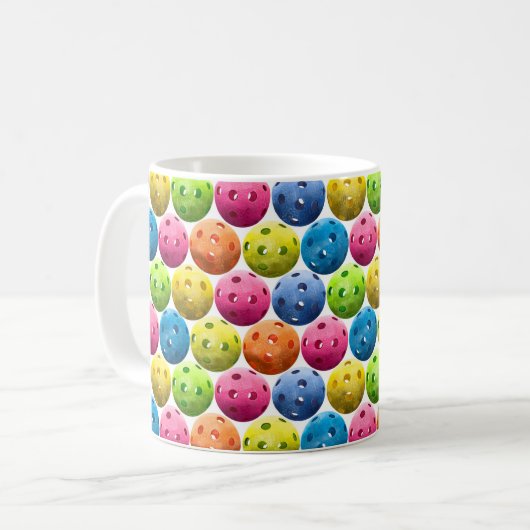 Fundus, farbiges Pickleball Kaffeetasse (Vorderseite Links)
