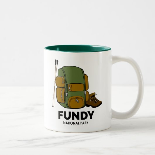 Fundy National Park Backpack Zweifarbige Tasse (Rechts)