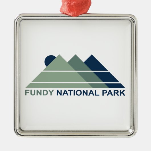 Fundy National Park Mountain Sun Ornament Aus Metall (Vorne)