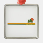 Fundy National Park Pine Trees Sun Ornament Aus Metall (Vorne)