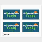 Fundy National Park Retro Rechteckiger Aufkleber (Blatt)