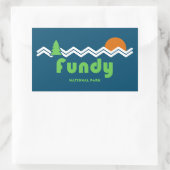 Fundy National Park Retro Rechteckiger Aufkleber (Tasche)