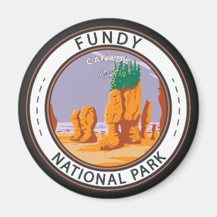 Fundy Nationalpark Kanada Vintage-Abzeichen Magnet