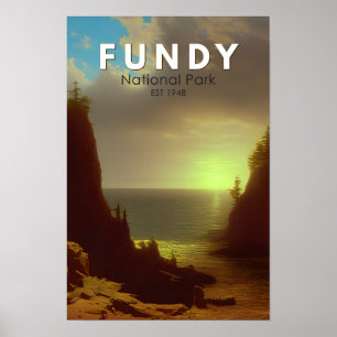 Fundy Nationalpark Kanada Vintage Art Poster