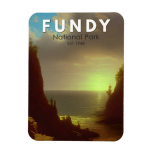 Fundy Nationalpark Kanada Vintage Kunst Magnet