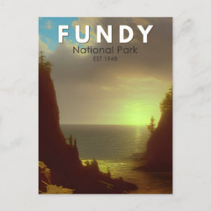 Fundy Nationalpark Kanada Vintage Kunst Postkarte