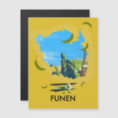 Funen, Dänemark Karte Reiseplakat (Vorne/Hinten)