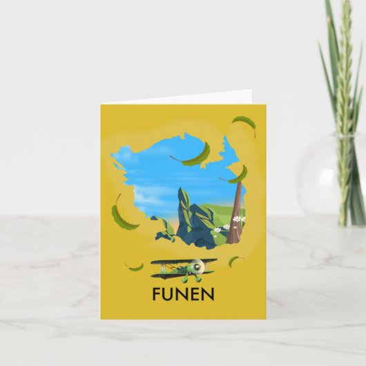 Funen, Dänemark Karte Reiseplakat (Vorderseite)