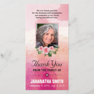 Funera danken Ihnen Foto-Karte Dankeskarte
