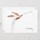 Funeral Bereavement Fall Thank You Dankeskarte (Vorne/Hinten)