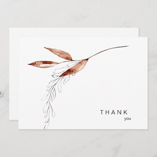 Funeral Bereavement Fall Thank You Dankeskarte (Vorne/Hinten)