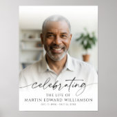 Funeral Celebration of Life Photo Memorial Poster (Vorne)