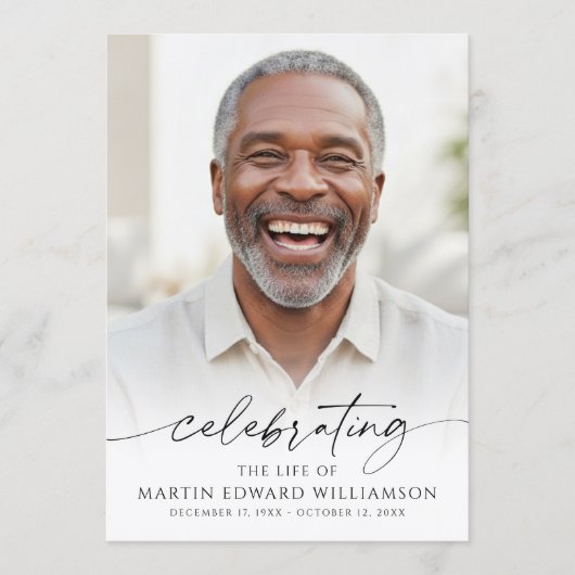 Funeral Celebration of Life Photo Order of Service Programm (Vorderseite)