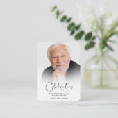 Funeral Celebration of Life Photo Prayer Card Visitenkarte (Stehend Vorderseite)