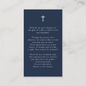 Funeral Cross Forever Hearts Photo Prayer Card Visitenkarte (Rückseite)
