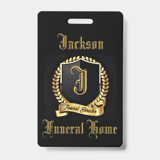 Funeral Director Name Tag Ausweis (Vorderseite)