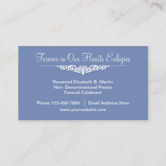 Funeral Eulogies Visitenkarte (Vorderseite)