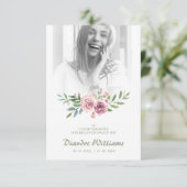 Funeral for Loved One Woman on Pink Garland (Stehend Vorderseite)