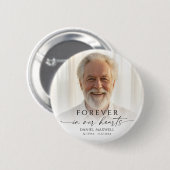 Funeral Forever in Our Hearts Photo Memorial Button (Vorne & Hinten)