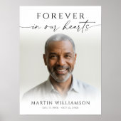 Funeral Forever In Our Hearts Photo Modern Script Poster (Vorne)