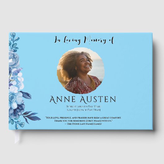 Funeral Guest Book Gästebuch (Vorderseite)