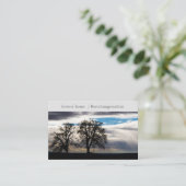 funeral home/Beerdigungsinstitut Kontur Baum Kreuz Visitenkarte (Stehend Vorderseite)